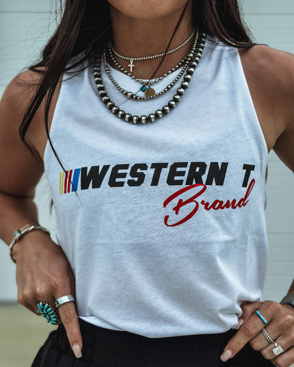 WTB Race Day Cropped Tank - White