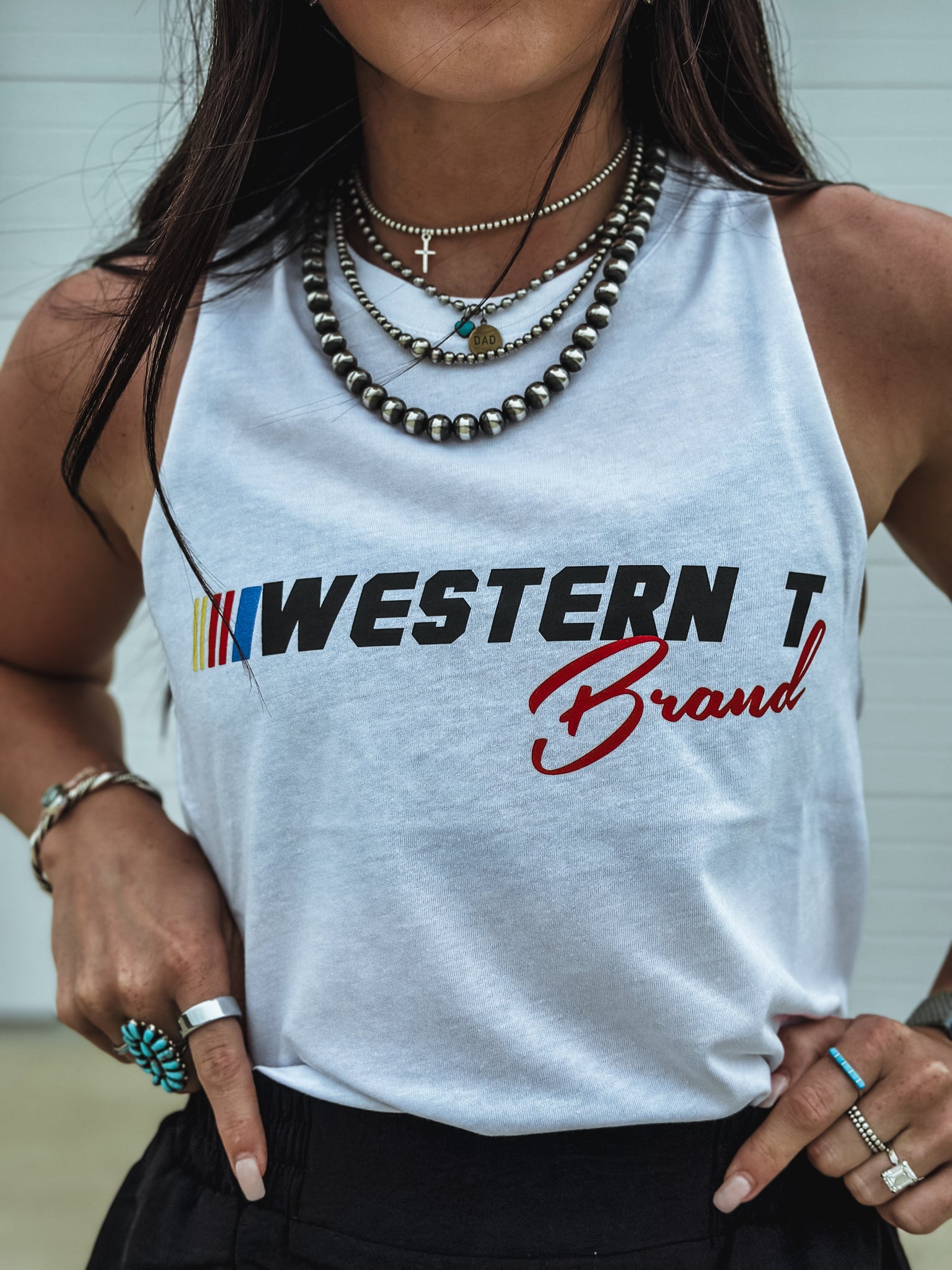 WTB Race Day Cropped Tank - White