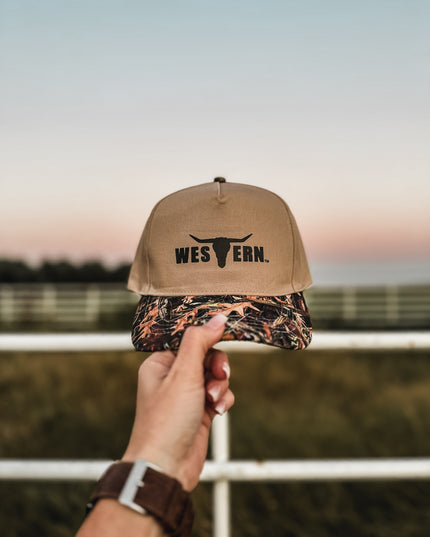Brand Black Logo Hat - Camo Woods/Khaki