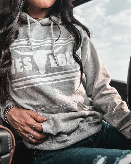 Brand Hoodie Sport Grey