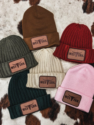 *DOORBUSTER* Brand Logo Patch Beanies