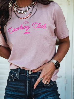 Cowboy Club Boxy T - Pastel Pink