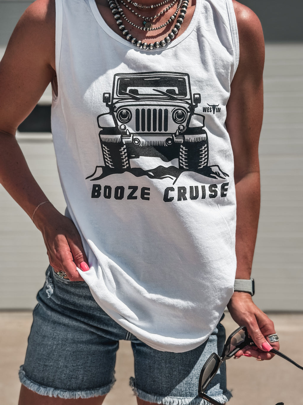 Booze Cruise Tank - White