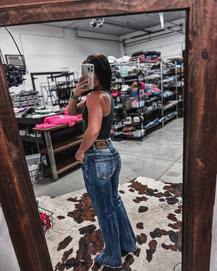 Brand Arizona Crop Tank - Charcoal