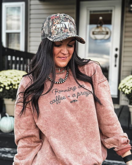 Coffee + A Prayer Crew - Rustic Camel