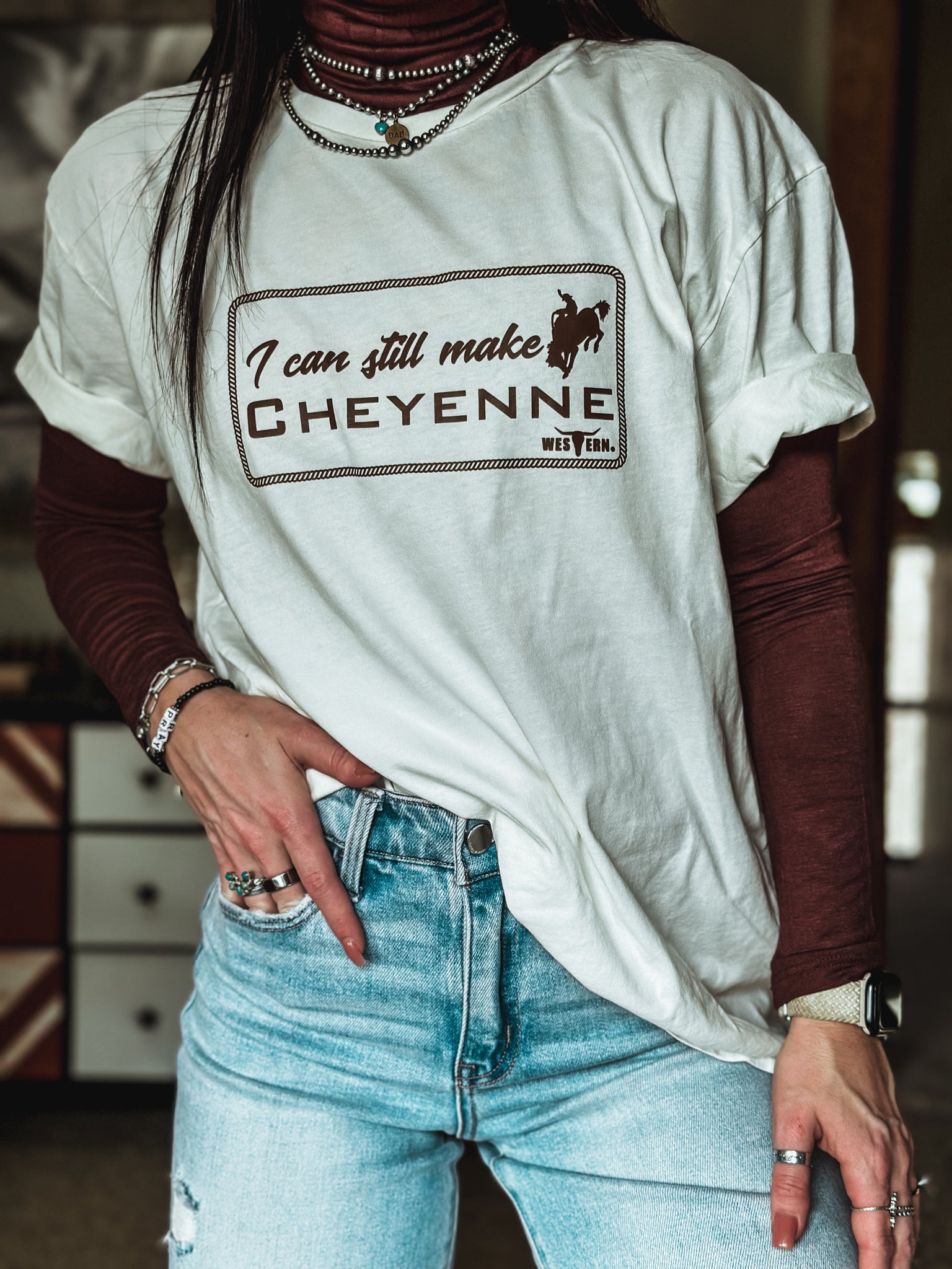 Cheyenne Oversized T -Ivory