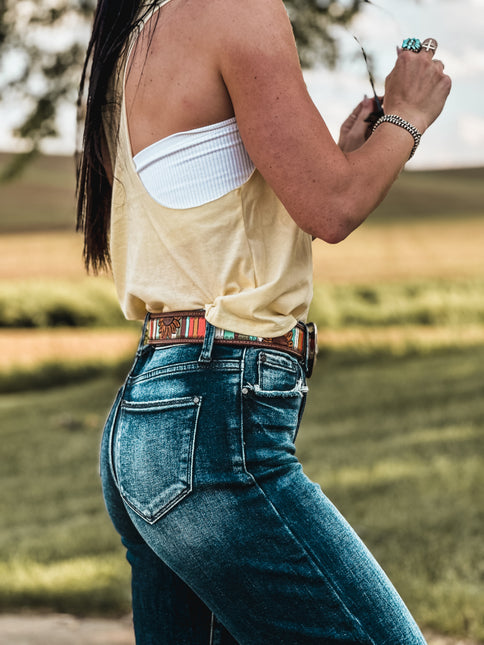 Kick Rocks Cropped Tank - Butter