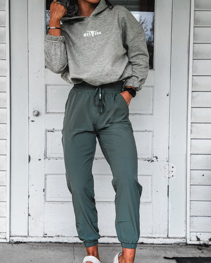 Brand Tri Rover Cinch Hoodie - Heather Grey