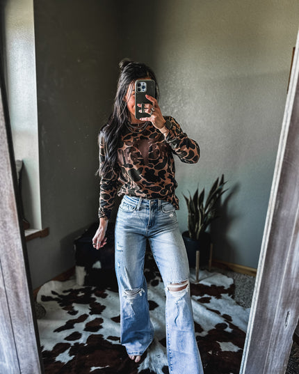 Brand Brown Logo Longsleeve - Duck Camo