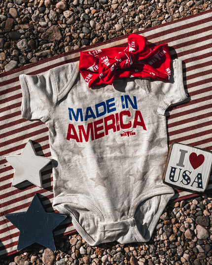 Made in America Onesie - Cream Stars