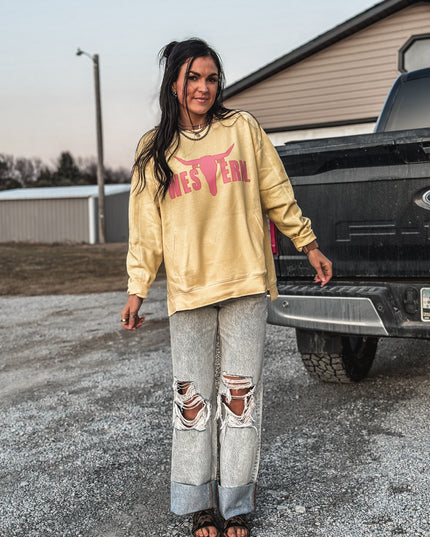 Stitch Seam Boxy Sweatshirt