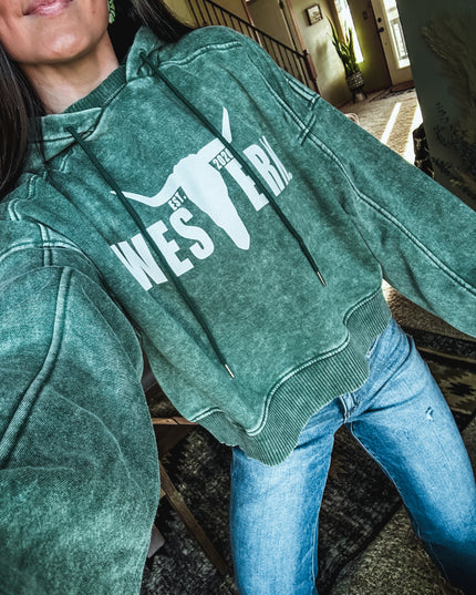 Brand Jersey Hoodie - Green/White