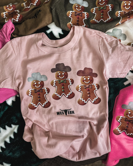 Gingerbread Cowboys YOUTH - Peach