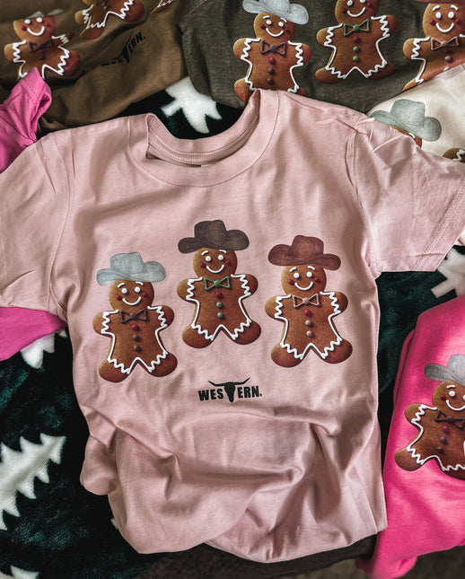 Gingerbread Cowboys YOUTH - Peach