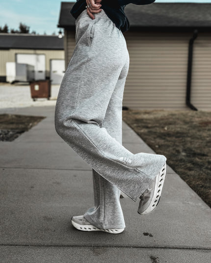 Brand Stride Scuba Wide Pants - Heather Grey