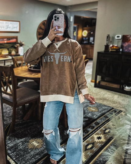 Checker Logo Crew Sweater