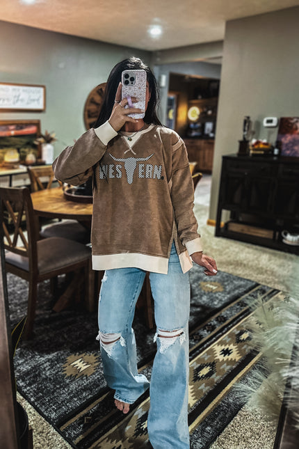 Checker Logo Crew Sweater