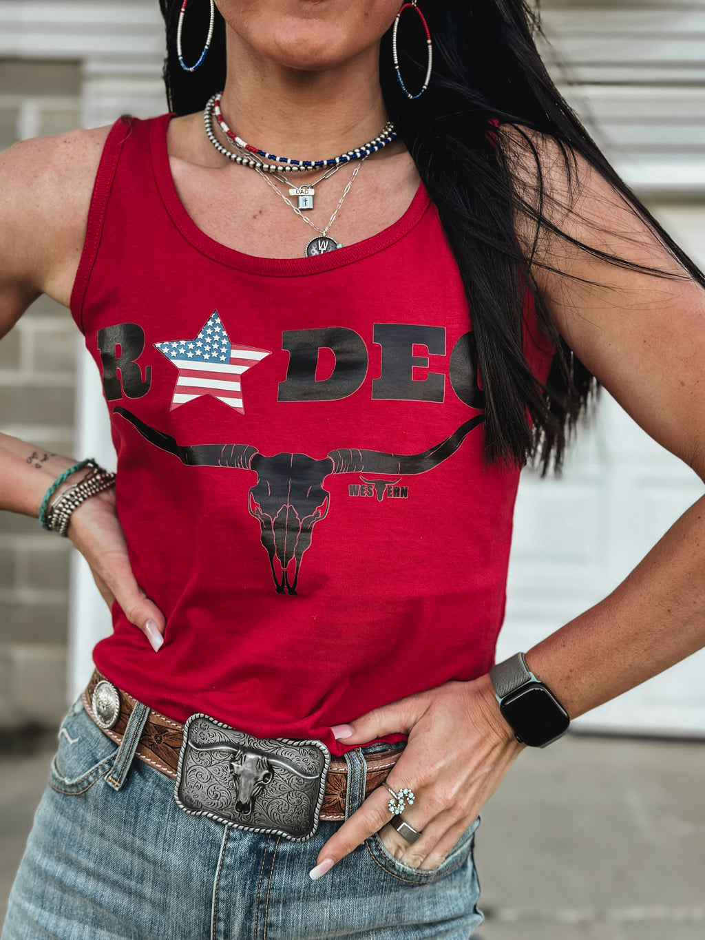 American Rodeo Tank - Red