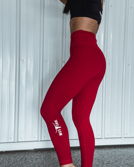 Brand Core Leggings - Red
