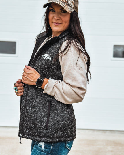 Brand Fleece Vest - Heather Black