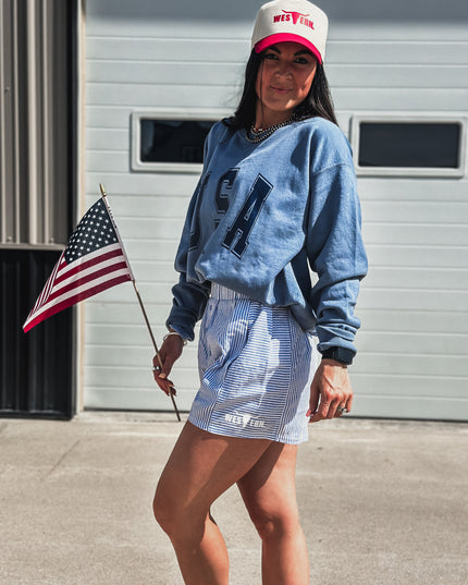 USA [block letters] Crew