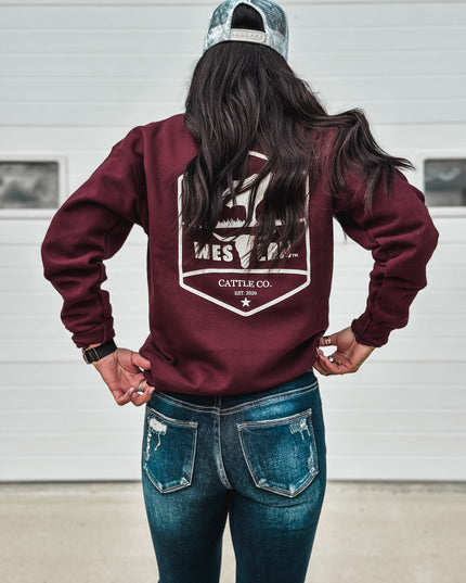 WTB Cattle Co. Crew - Maroon