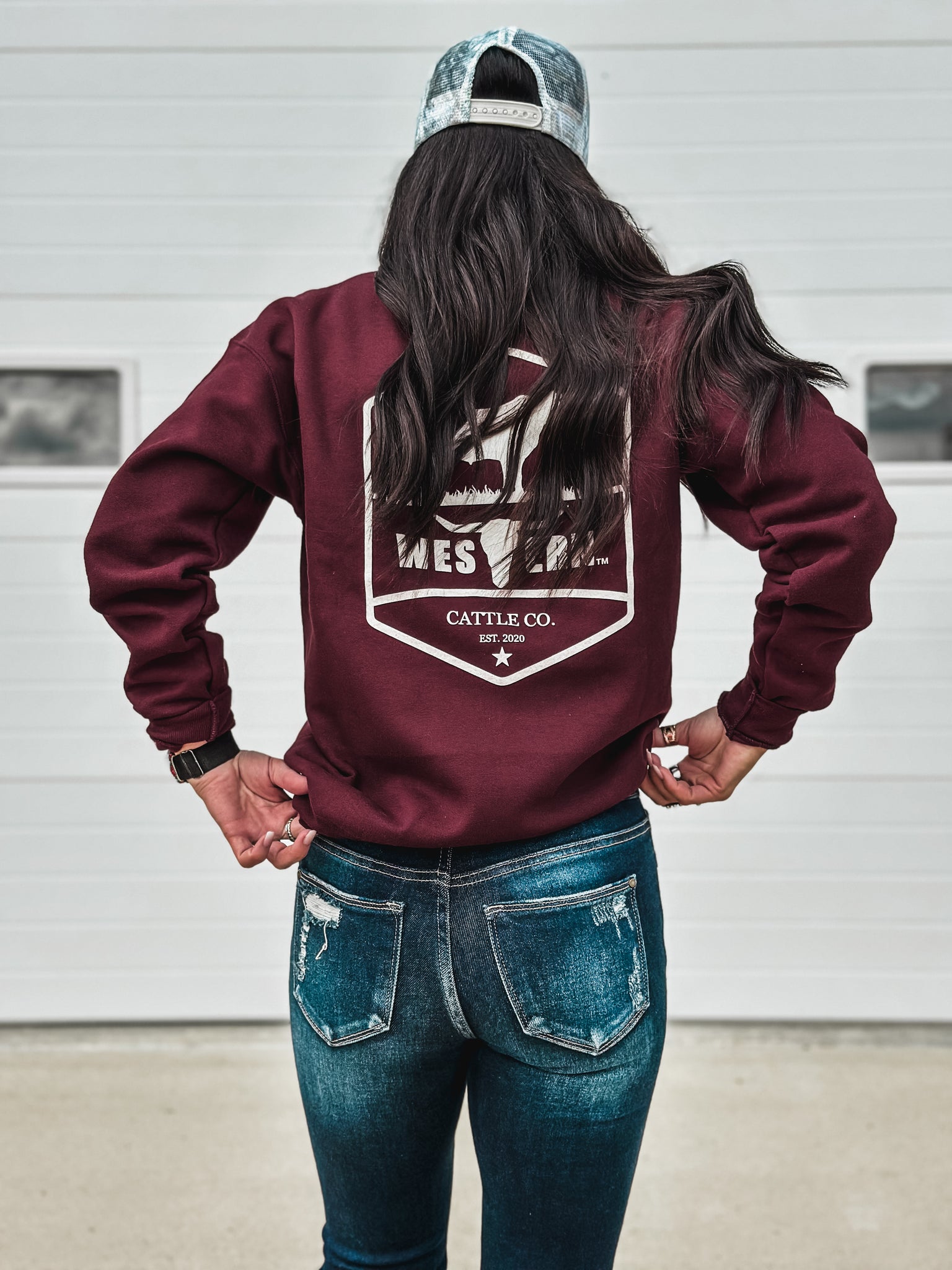 WTB Cattle Co. Crew - Maroon