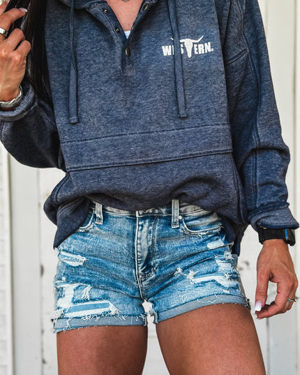 Brand Drifter Snap Pullover - Navy