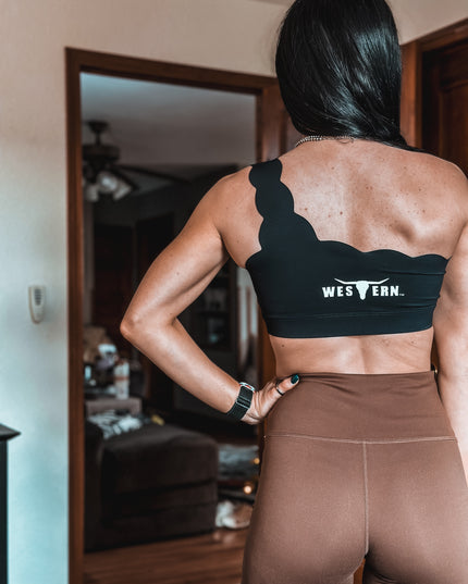 Brand Petal One Shoulder Bra - Black