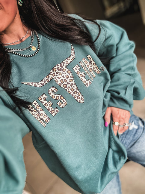 Brand Leopard Logo Crew