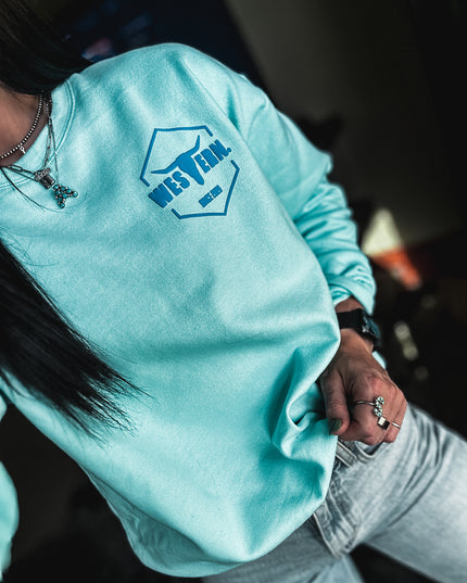 Western in Midwestern Puff Crew - Blue