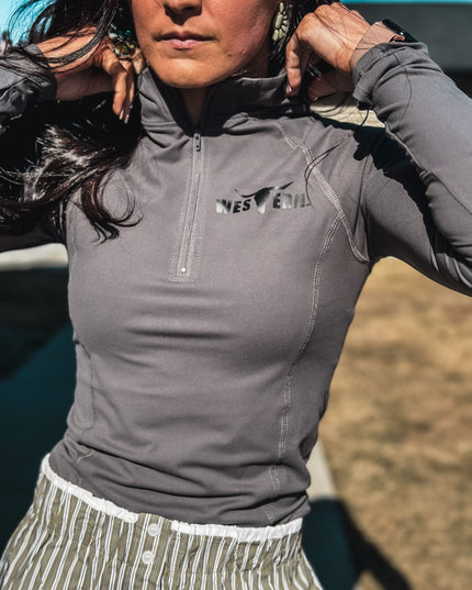 Brand Intensity 1/4 Zip - Gunmetal