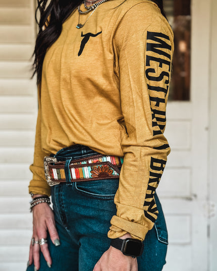 Brand Longsleeve Mustard