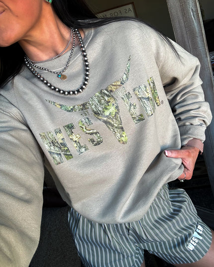 Brand Camo Woods Logo Crew