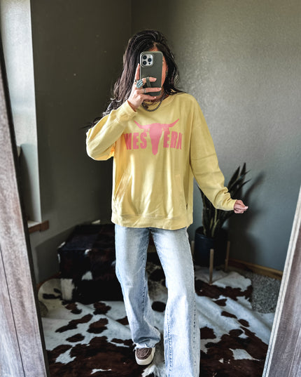 Stitch Seam Boxy Sweatshirt