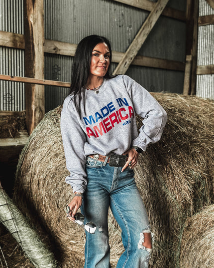 Made in America Crew - Athletic Grey