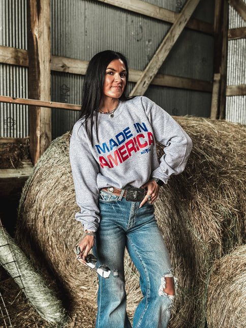 Made in America Crew - Athletic Grey