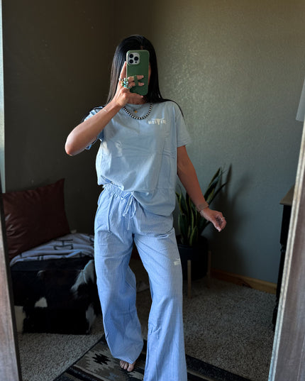 Pinstripe Social Pants