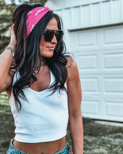 Brand Twist Headband - Pink