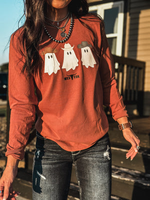 Ghost Cowboys Longsleeve - Pumpkin