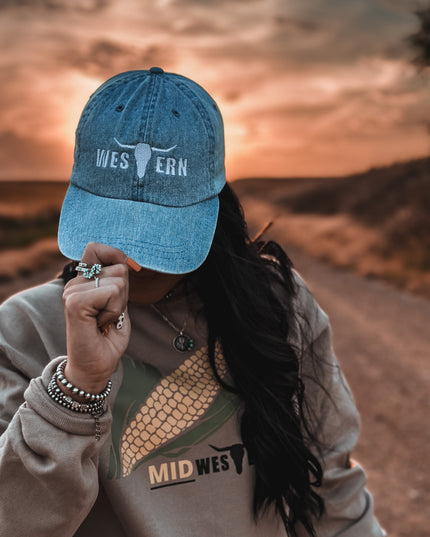 Brand Logo Denim Cap