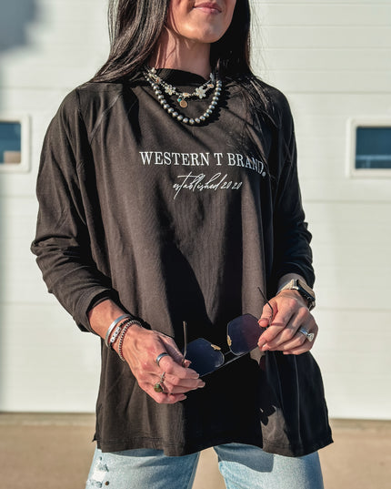 Western T Brand Mockneck Tunic
