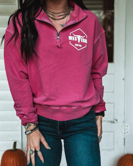Brand Sammy Pullover 1/4 Zip - Dragonfruit