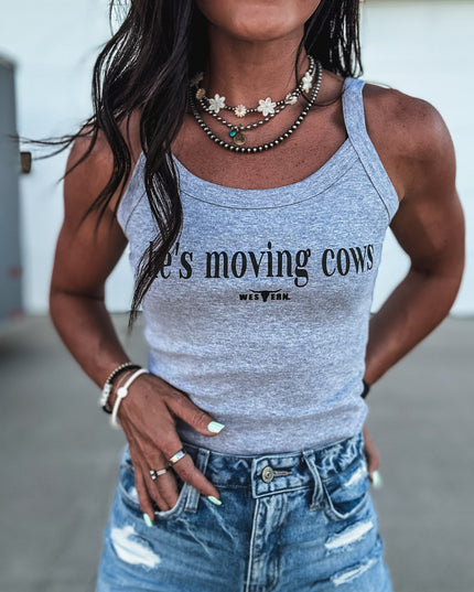 He's Moving Cows Baby Tank