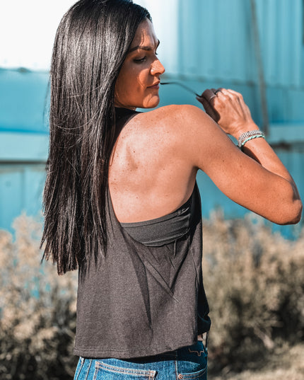 Made in America Cropped Tank - Black