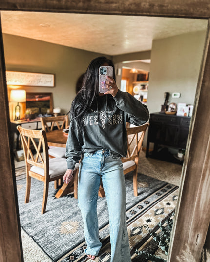 Brand Leopard Logo Deadwood Hoodie