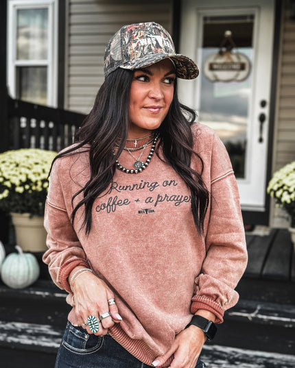 Coffee + A Prayer Crew - Rustic Camel