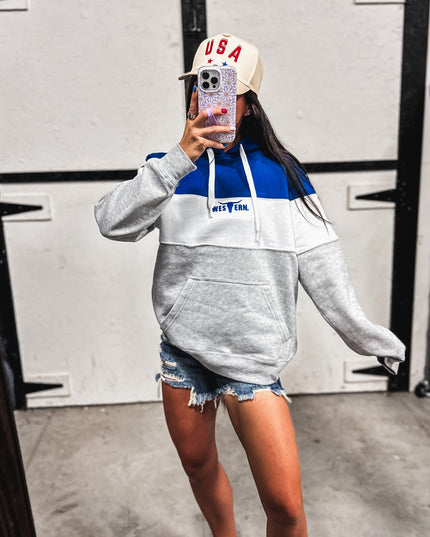 Brand Hoodie - Varsity Blue Block