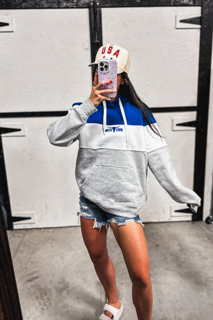 Brand Hoodie - Varsity Blue Block