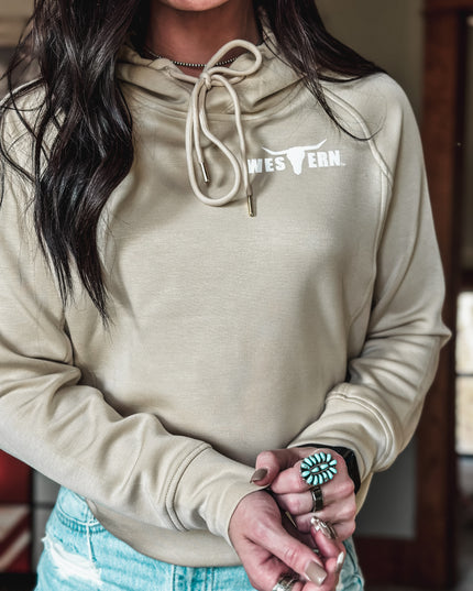 Brand Logo Elevate Athletic Hoodie - Cream